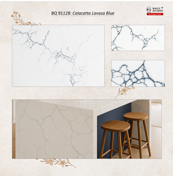 Bally Quartz BQ9112B Calacatta Lavasa Blue