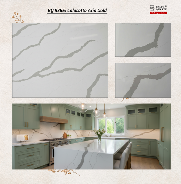 Bally Quartz BQ9366 Calacatta Aria Gold